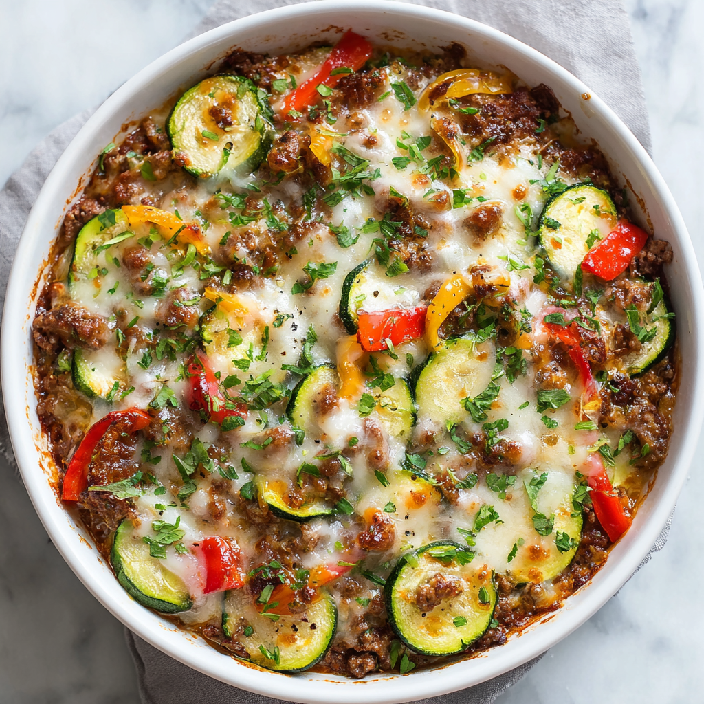 Zucchini Pizza Casserole | Low-Carb & Gluten-Free