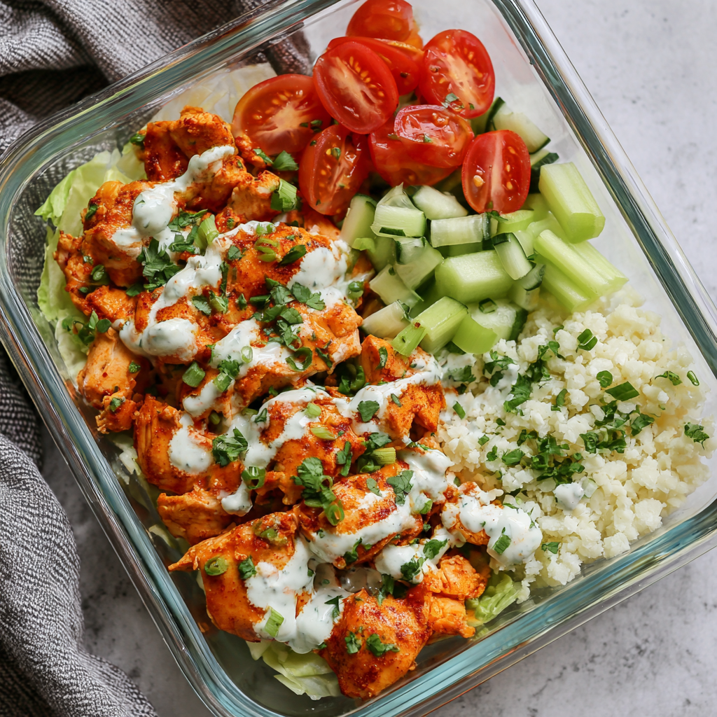 Buffalo Chicken Ranch Whole30 Meal Prep
