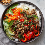 20-Minute Thai Basil Beef and Lemongrass Rice Bowls