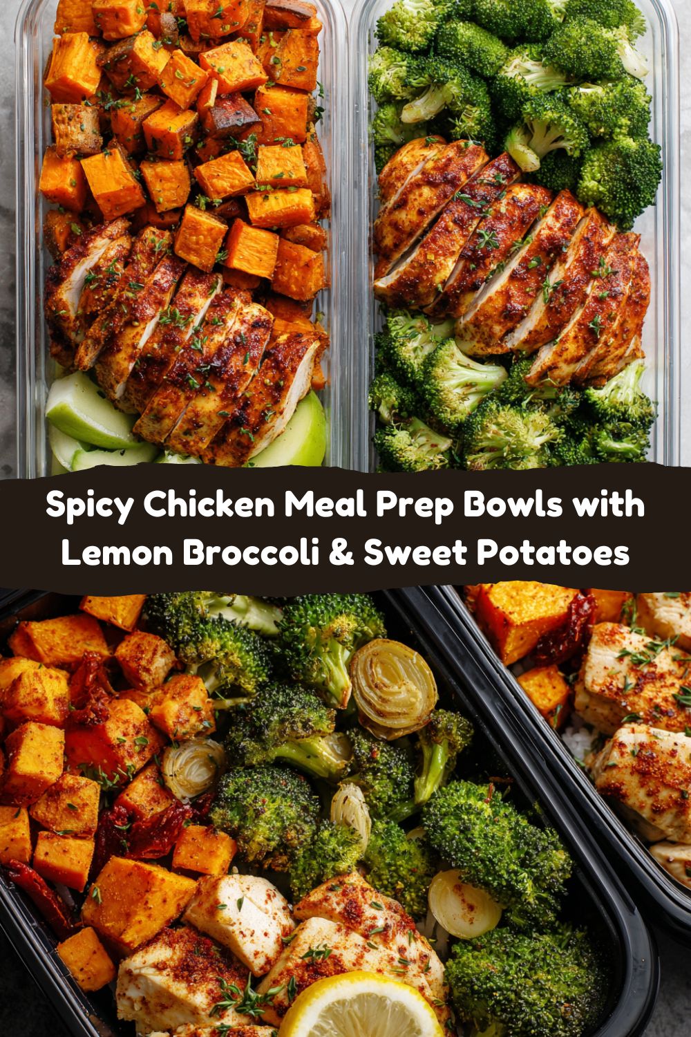 Meal Prep Lunch Bowls with Spicy Chicken
