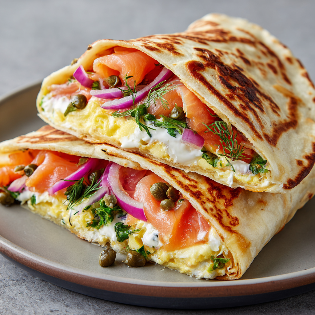 Smoked Salmon Breakfast Wraps