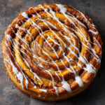 Giant Cinnamon Roll Pumpkin Pie