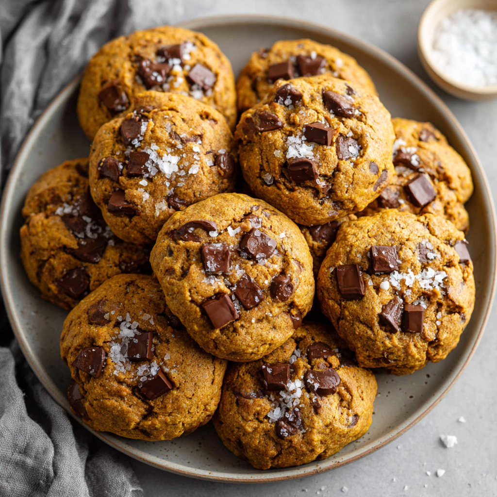 Brown Butter Pumpkin Chocolate Chip Cookies
