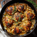 Cider Braised Chicken with Caramelized Onions