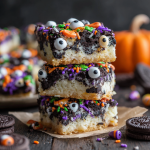 Spooky Halloween Oreo Cake Bars