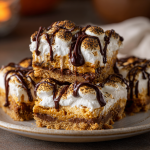S’mores Pumpkin Cheesecake Bars