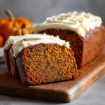 Pumpkin Bread with Cream Cheese Frosting