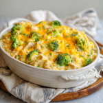 Cheesy Chicken & Broccoli Rice Bake (Budget Meal)