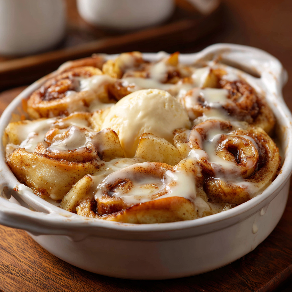 Cinnamon Roll Apple Cobbler