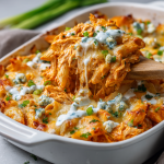 Cheesy Buffalo Chicken Pasta Bake