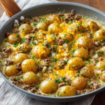 One-Pan Cheesy Meat & Potato Skillet