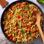 Sweet and Spicy Chicken and Cashew Fried Rice