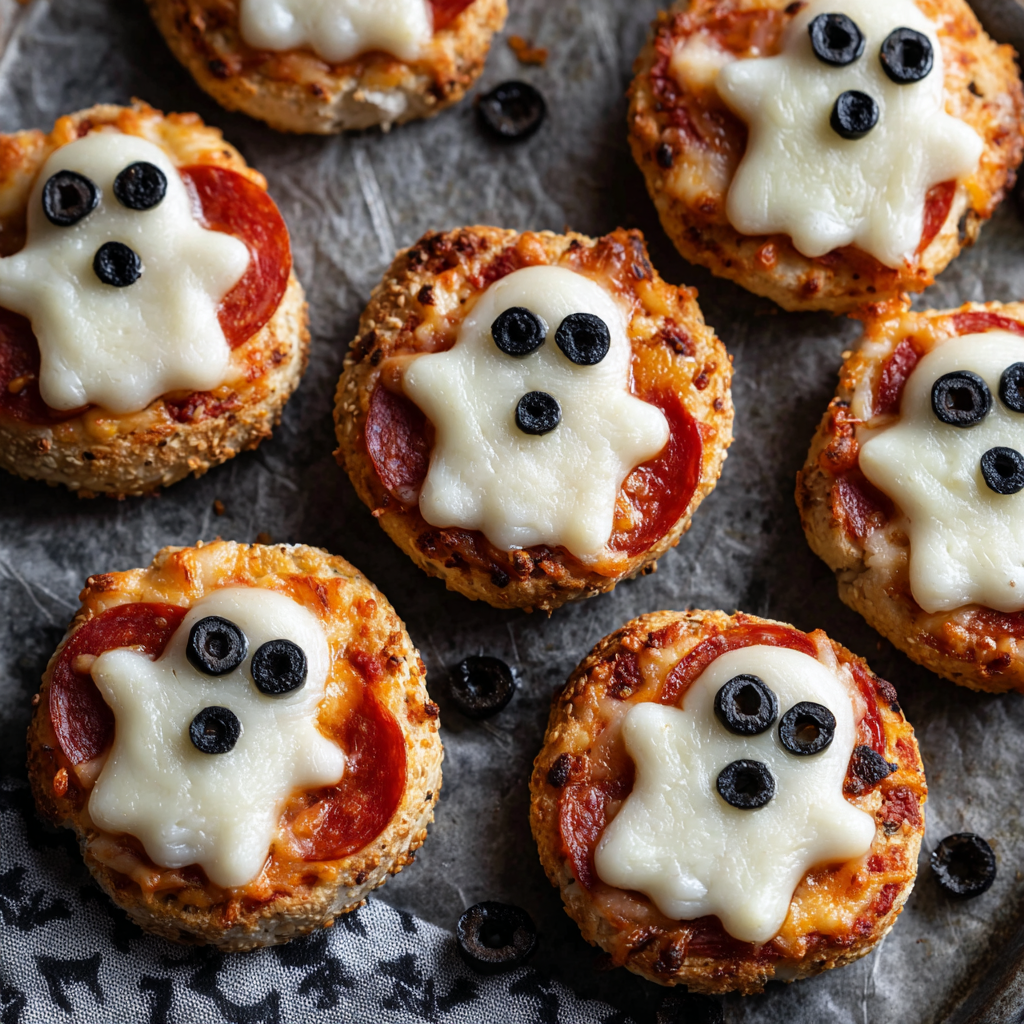 Ghost Pizza Bagels