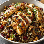 Wild Rice & Mushroom Pilaf with Grilled Chicken