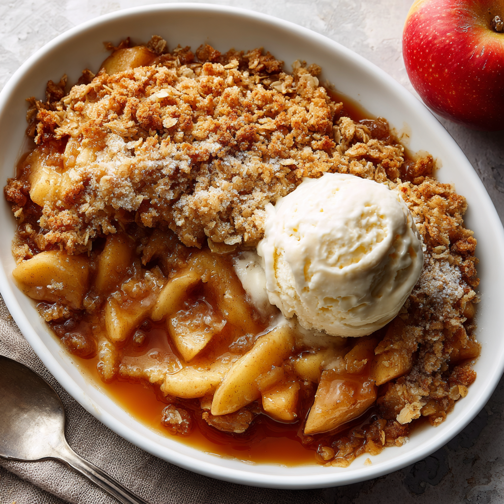 Apple Crisp with Brown Sugar Oat Topping