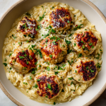 Crockpot Garlic Butter Chicken Meatballs