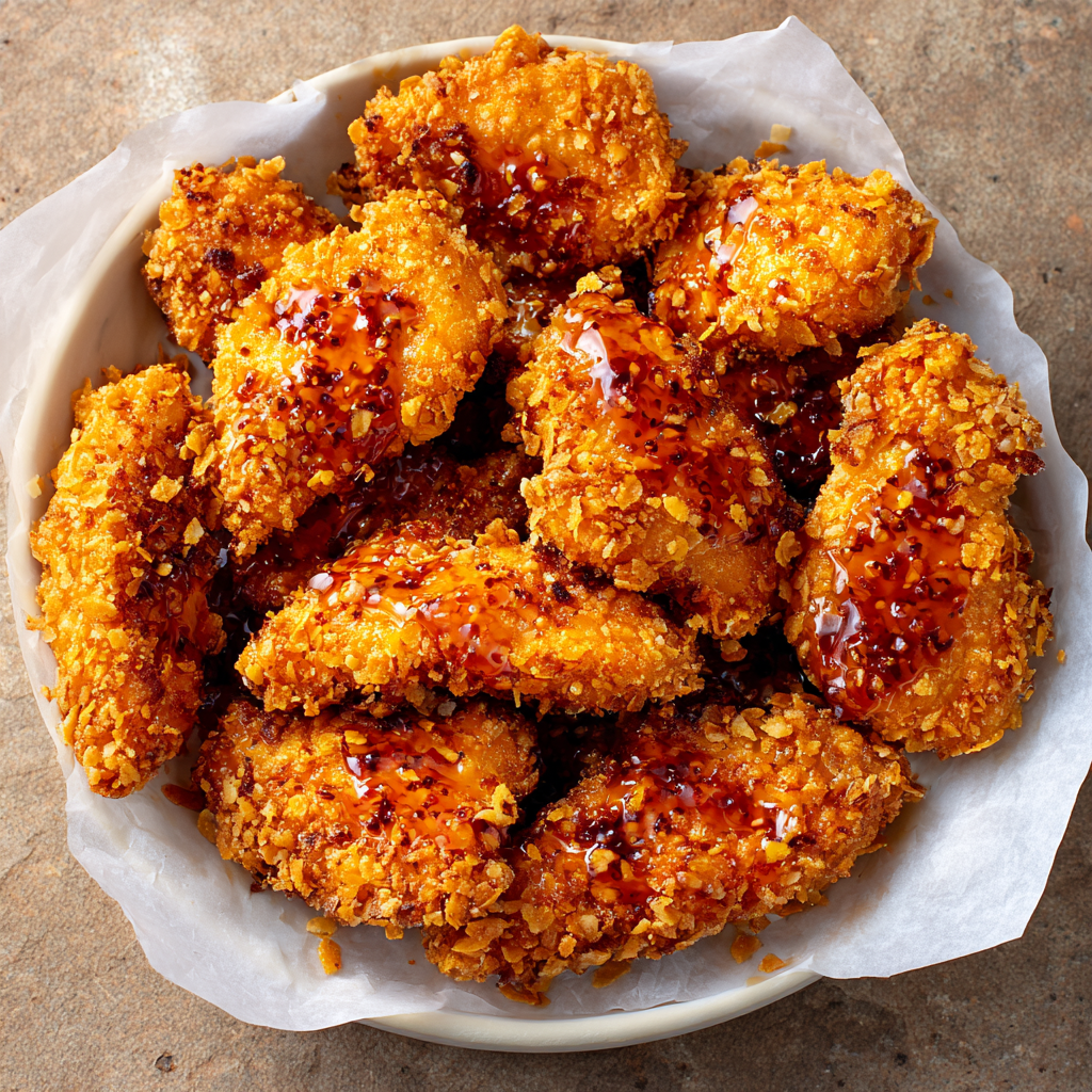 Baked Crunchy Hot Honey Chicken