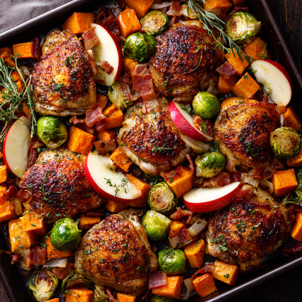 One Pan Autumn Chicken Dinner : Double Batch, Double the Cozy