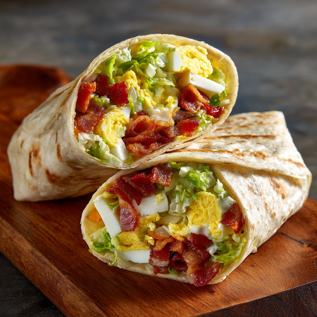 Hard-Boiled Egg & Bacon Wraps