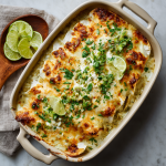 Creamy Green Chile Chicken Enchiladas