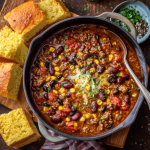 Taco Soup with Cornbread on the Side