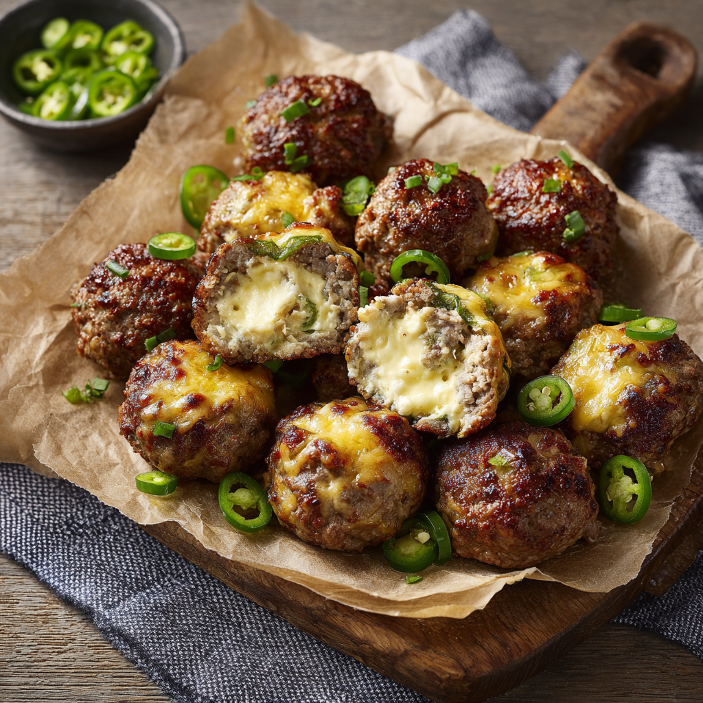 Jalapeño Popper Stuffed Meatballs