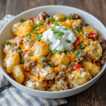 Crockpot Cheesy Potato & Beef Casserole