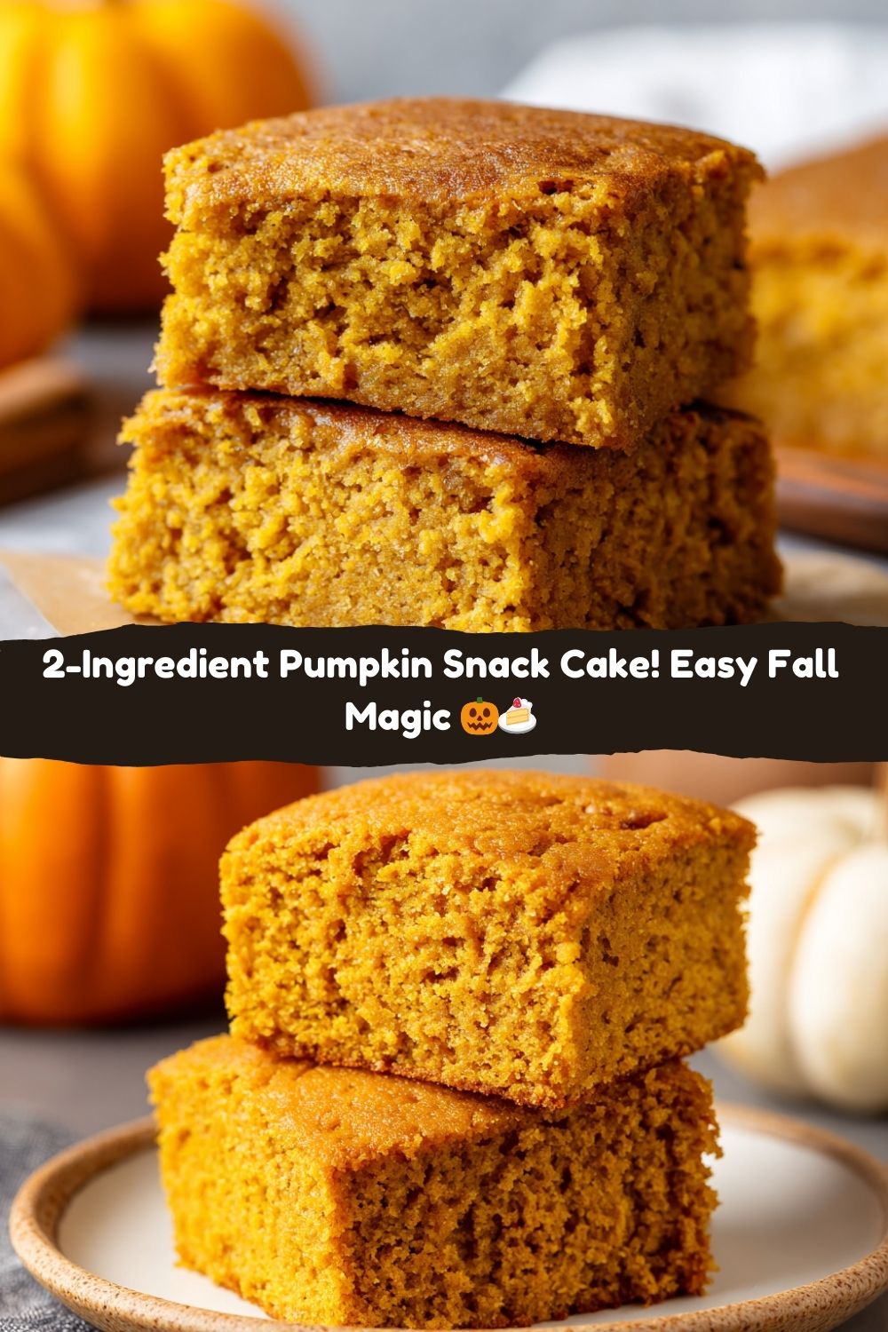 Two-Ingredient Pumpkin Snack Cake