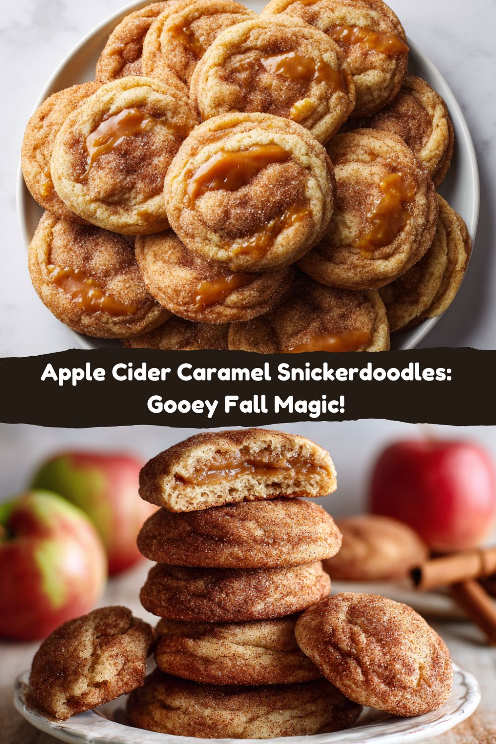 Apple Cider Caramel Snickerdoodles