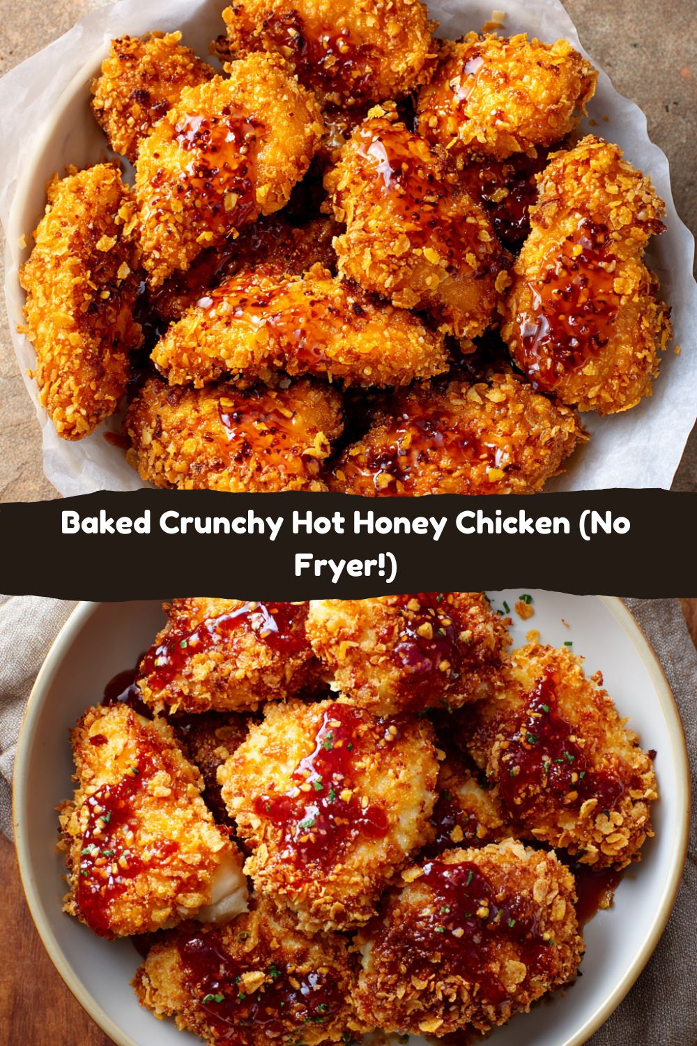 Baked Crunchy Hot Honey Chicken