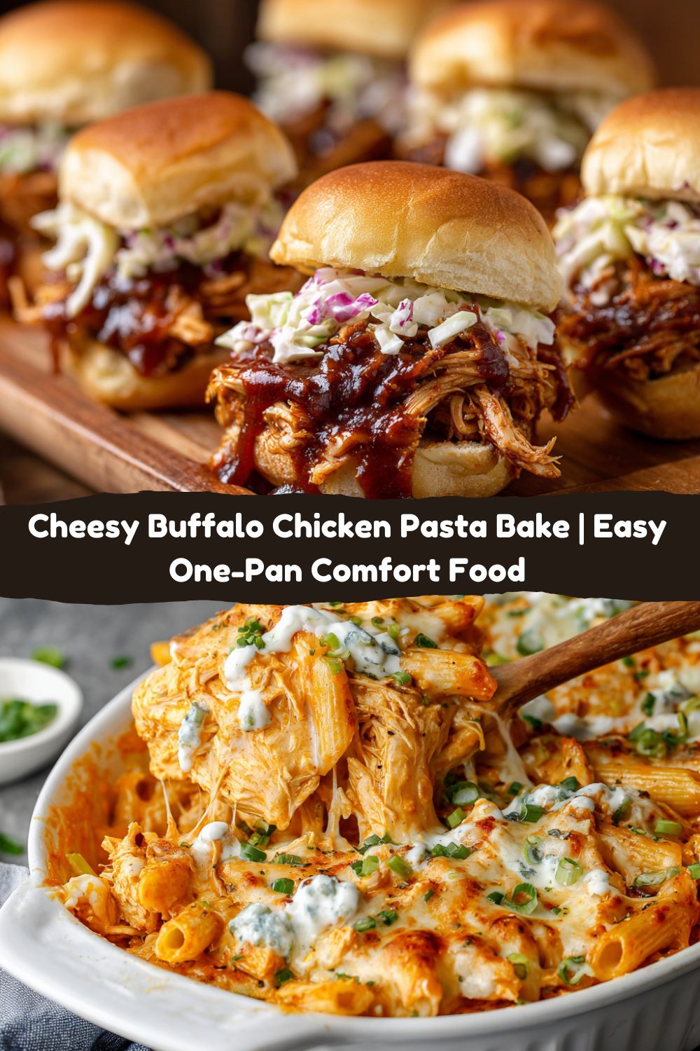 Cheesy Buffalo Chicken Pasta Bake