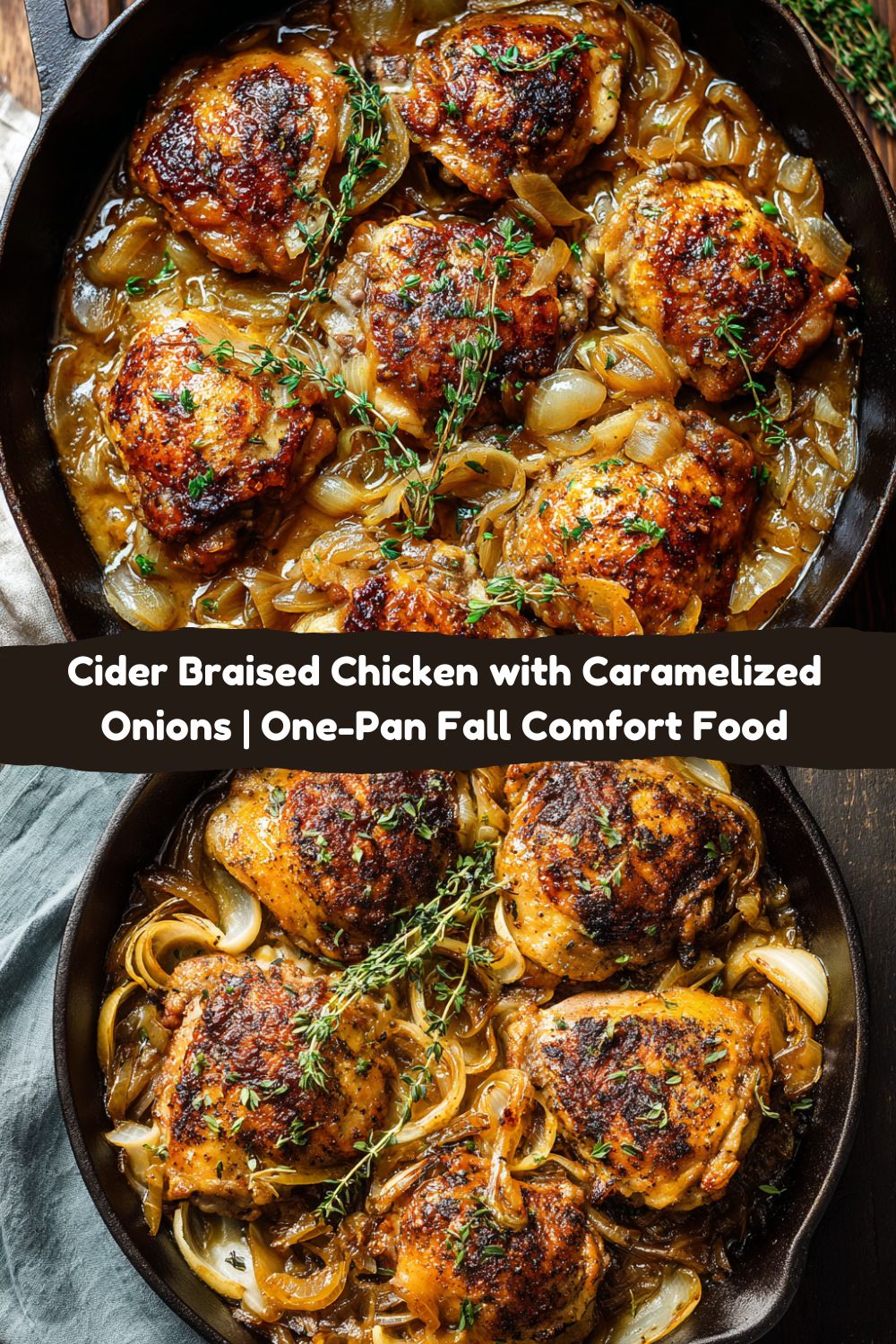 Cider Braised Chicken with Caramelized Onions