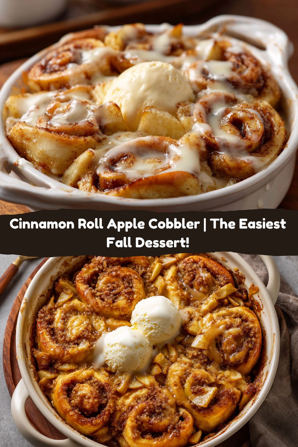 Cinnamon Roll Apple Cobbler