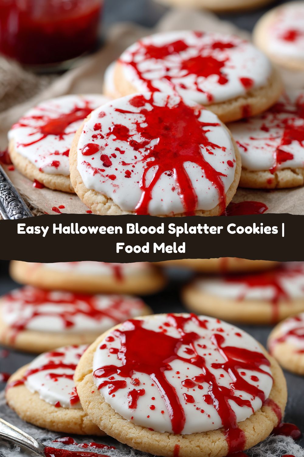 EASY HALLOWEEN BLOOD SPLATTER COOKIES