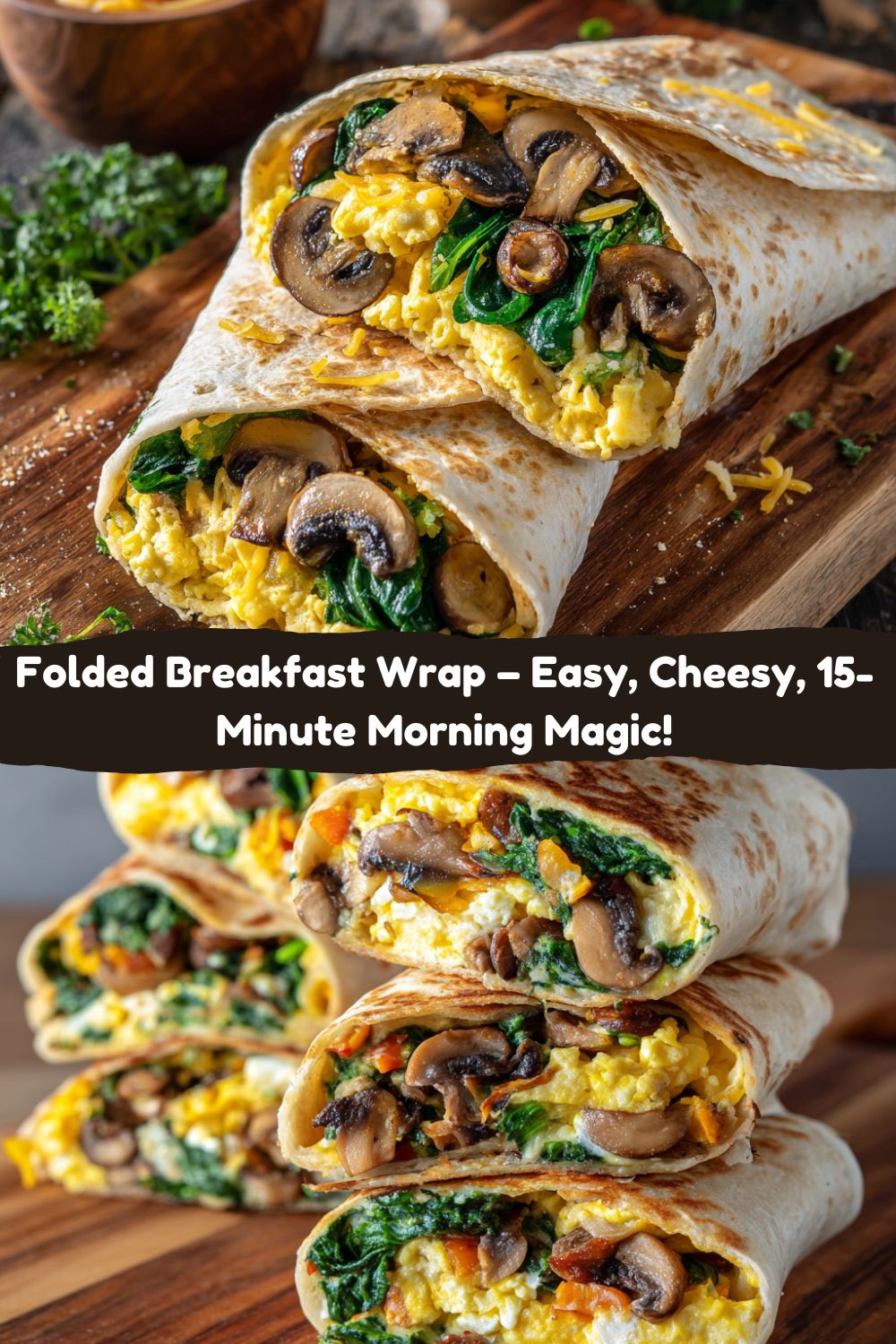 Veggie Folded Breakfast Wraps