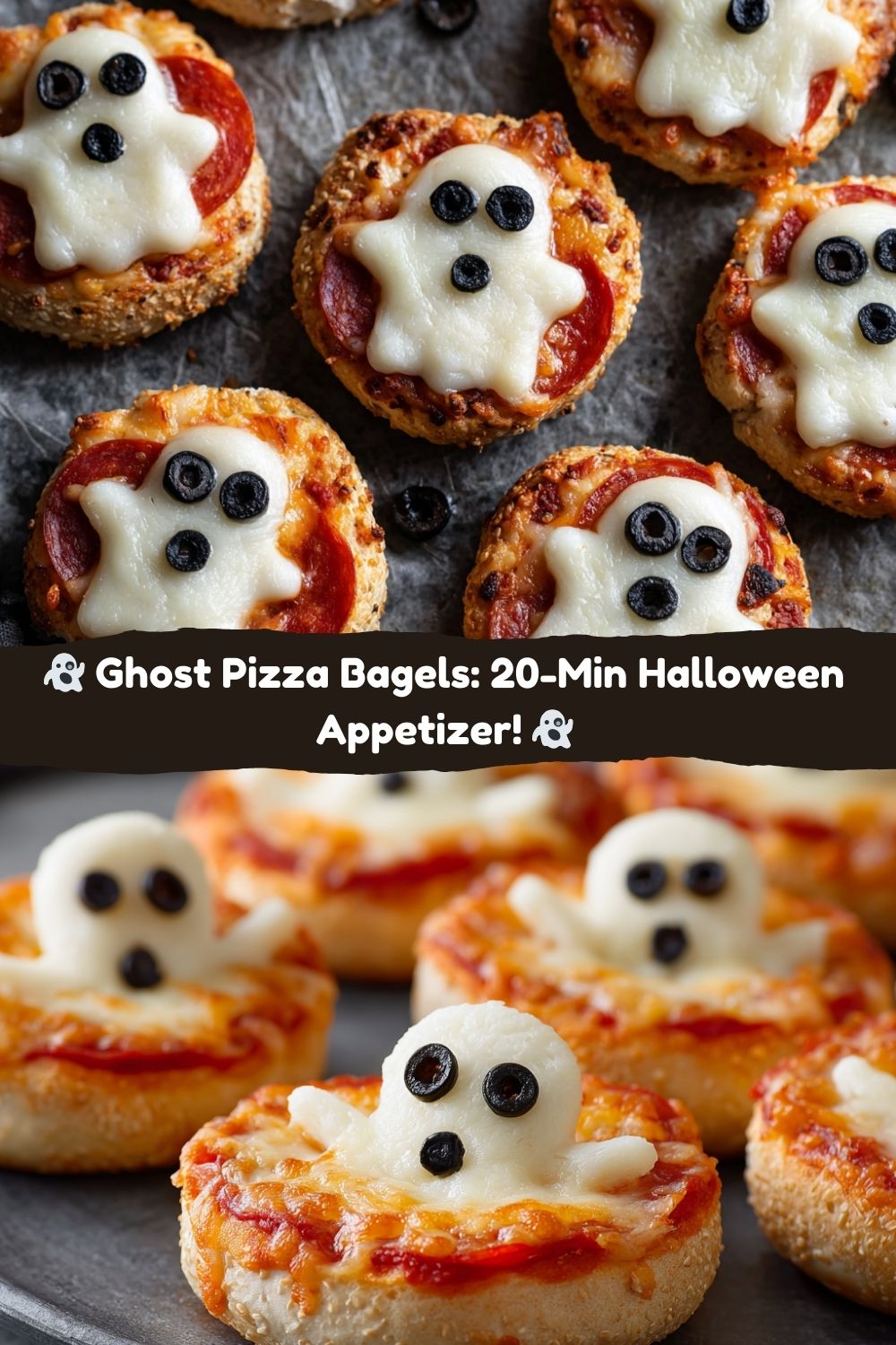 Ghost Pizza Bagels