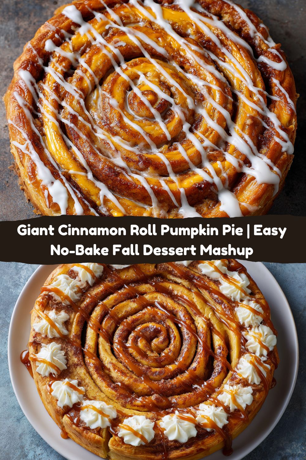 Giant Cinnamon Roll Pumpkin Pie