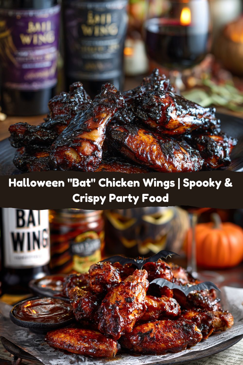 HALLOWEEN “BAT” CHICKEN WINGS