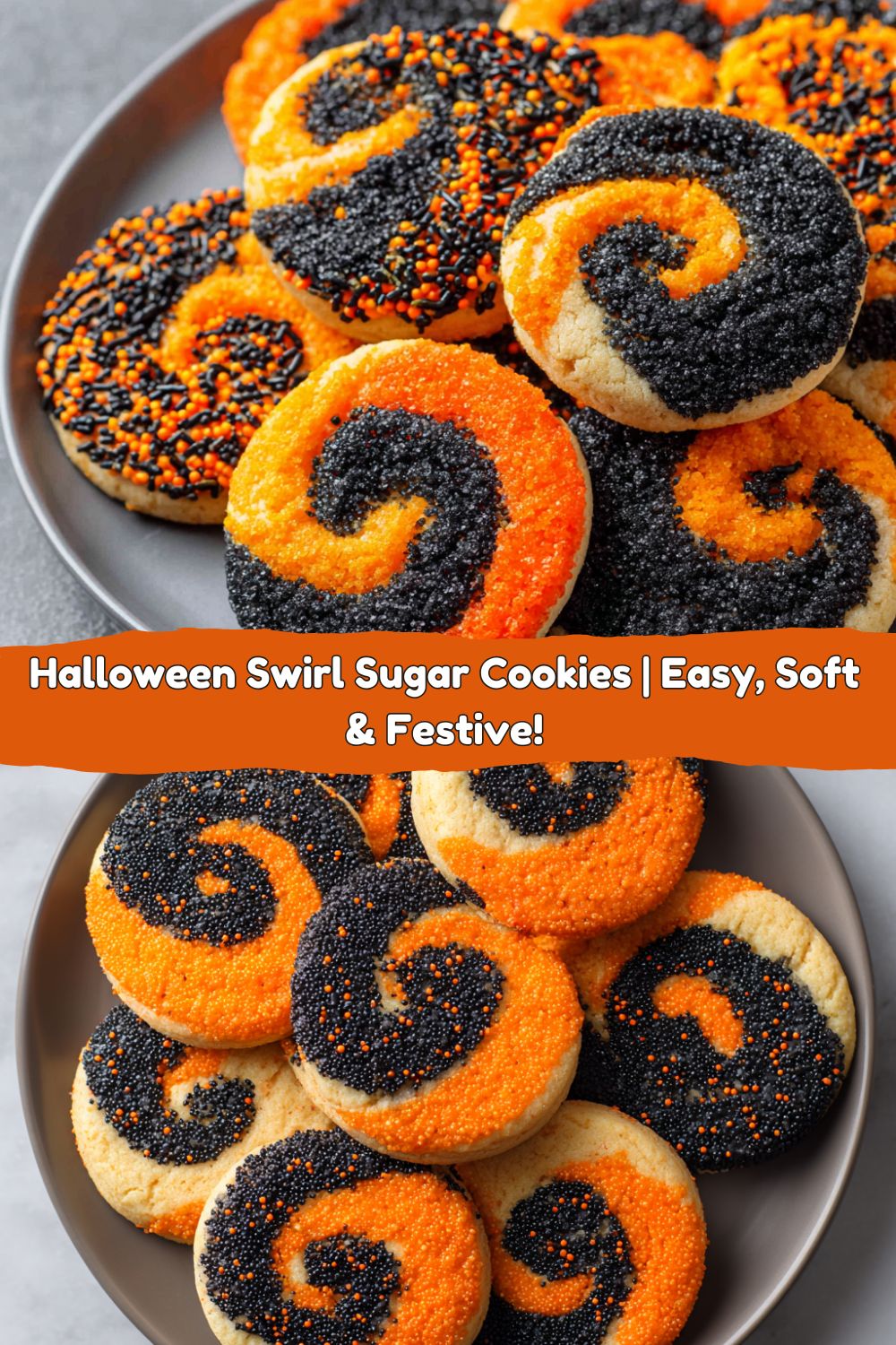 Halloween Swirl Sugar Cookies