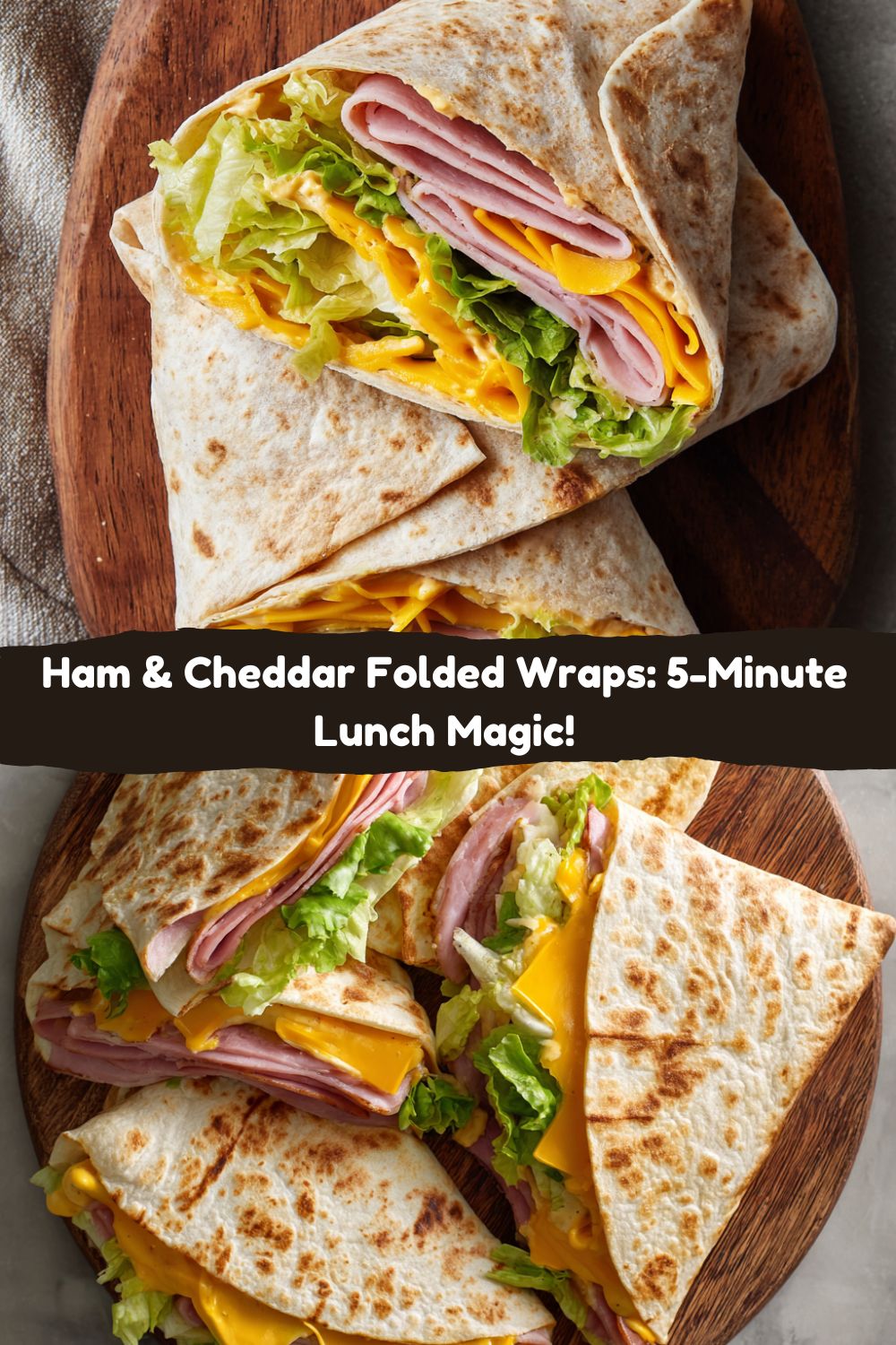Ham & Cheddar Folded Wraps