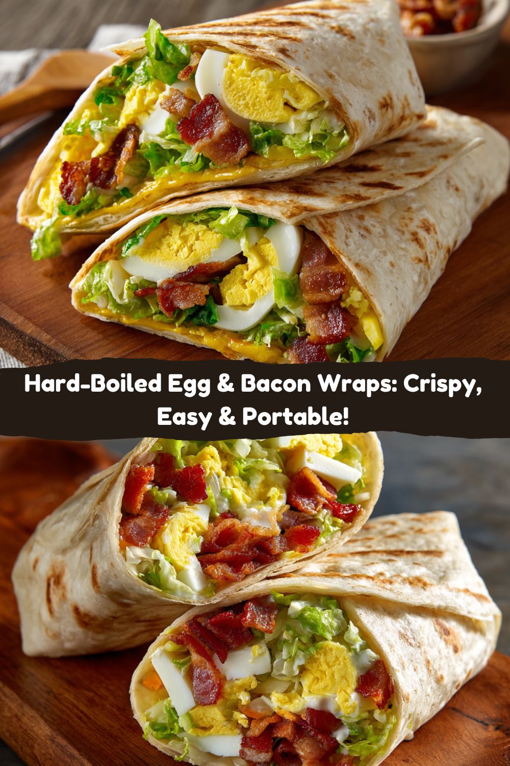 Hard-Boiled Egg & Bacon Wraps
