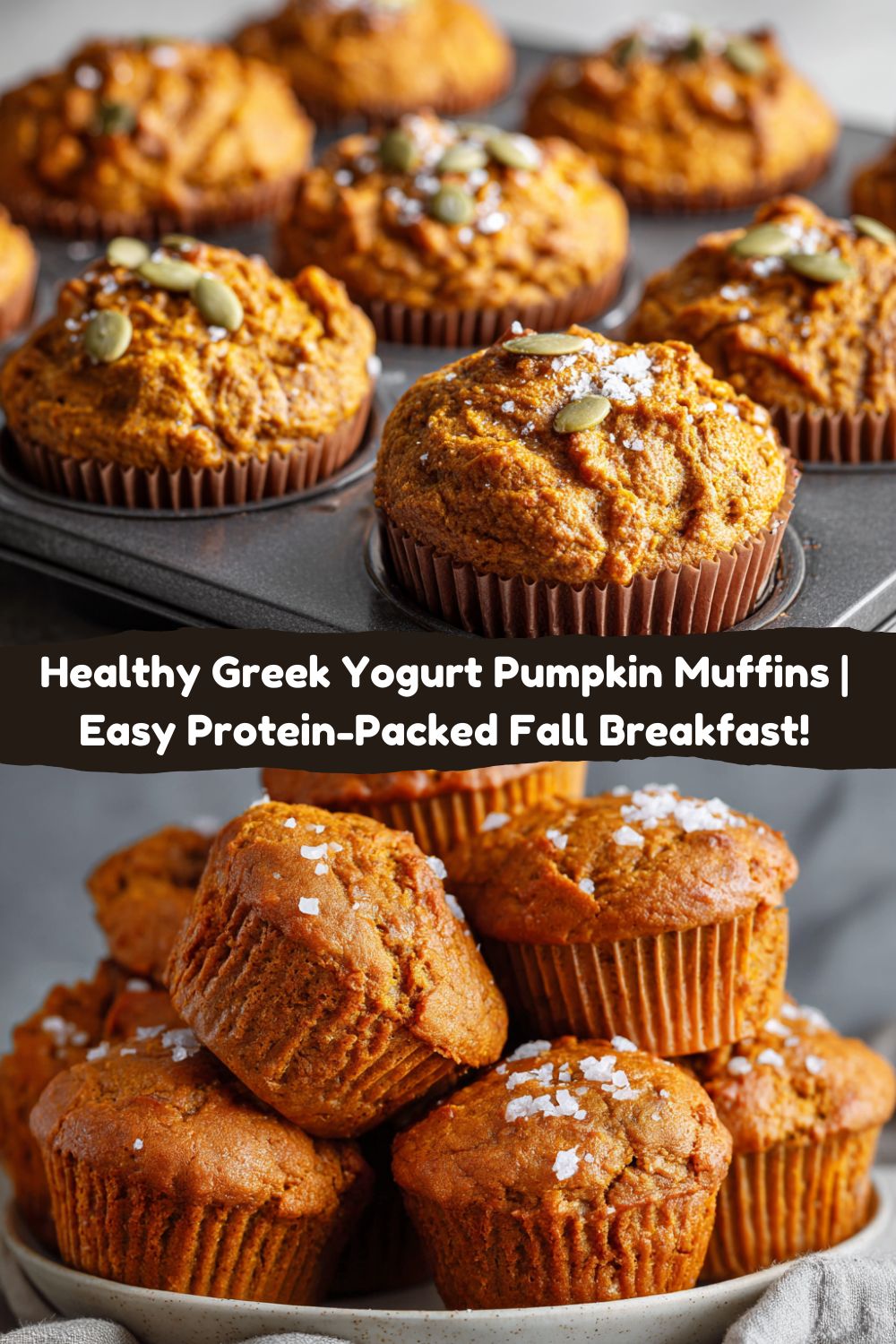 Healthy Greek Yogurt Pumpkin Muffins