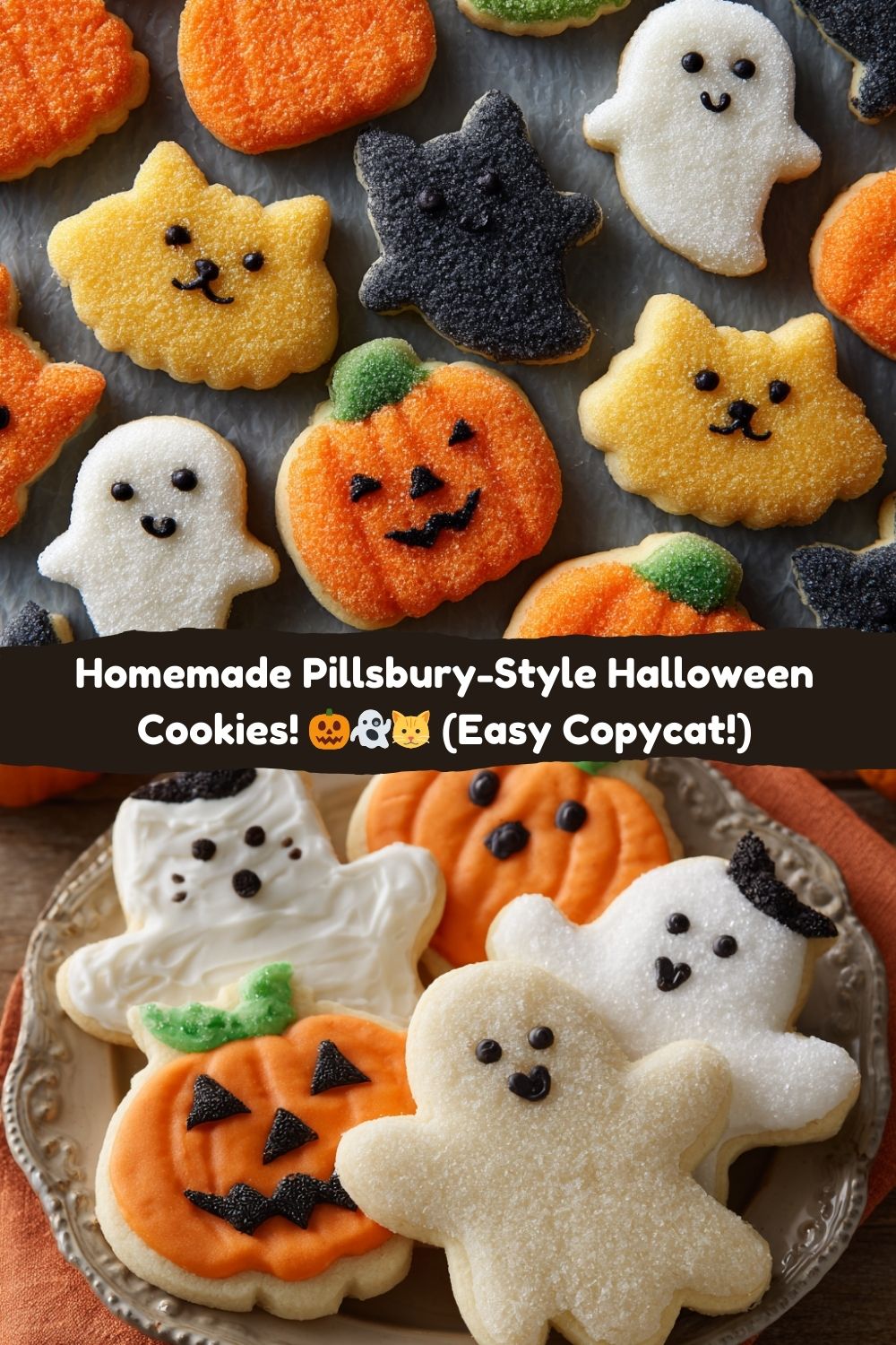 Pillsbury-Style Halloween Shape Cookies