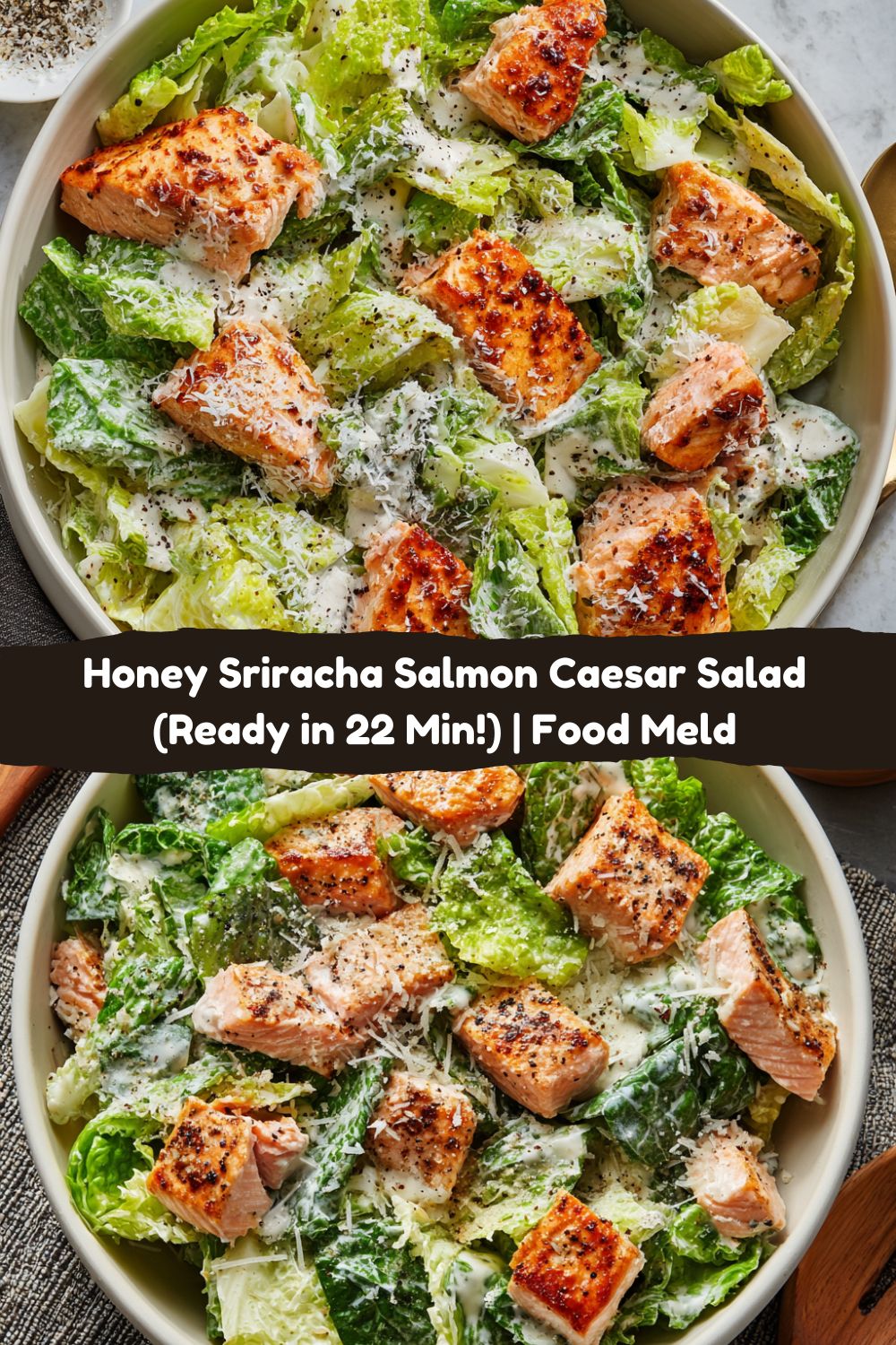 Honey Sriracha Salmon Caesar Salad