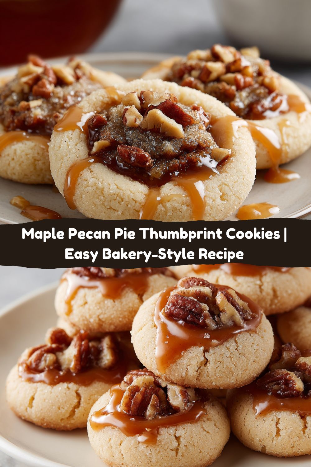 Maple Pecan Pie Thumbprints