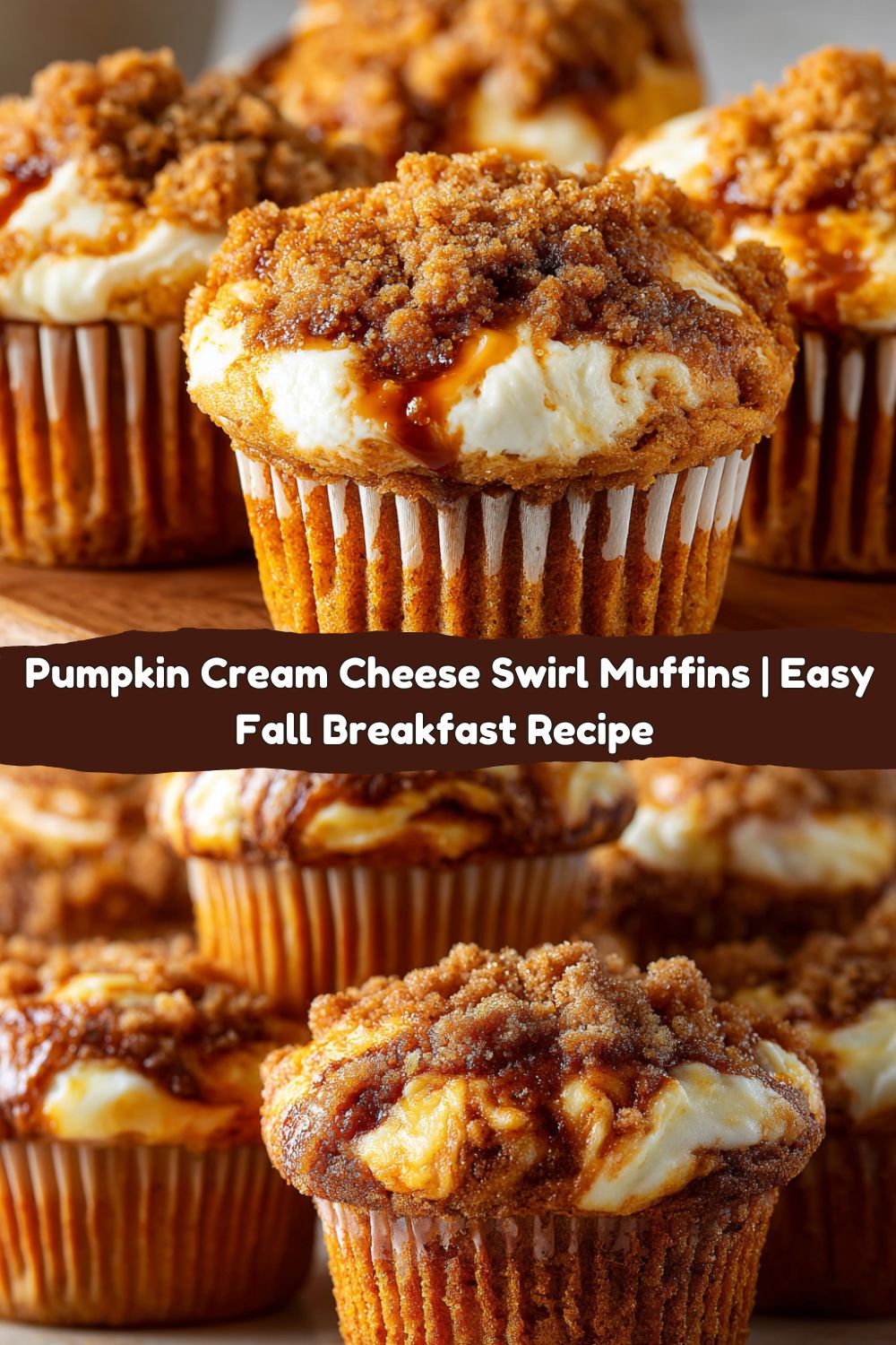 Pumpkin Cream Cheese Swirl Muffins