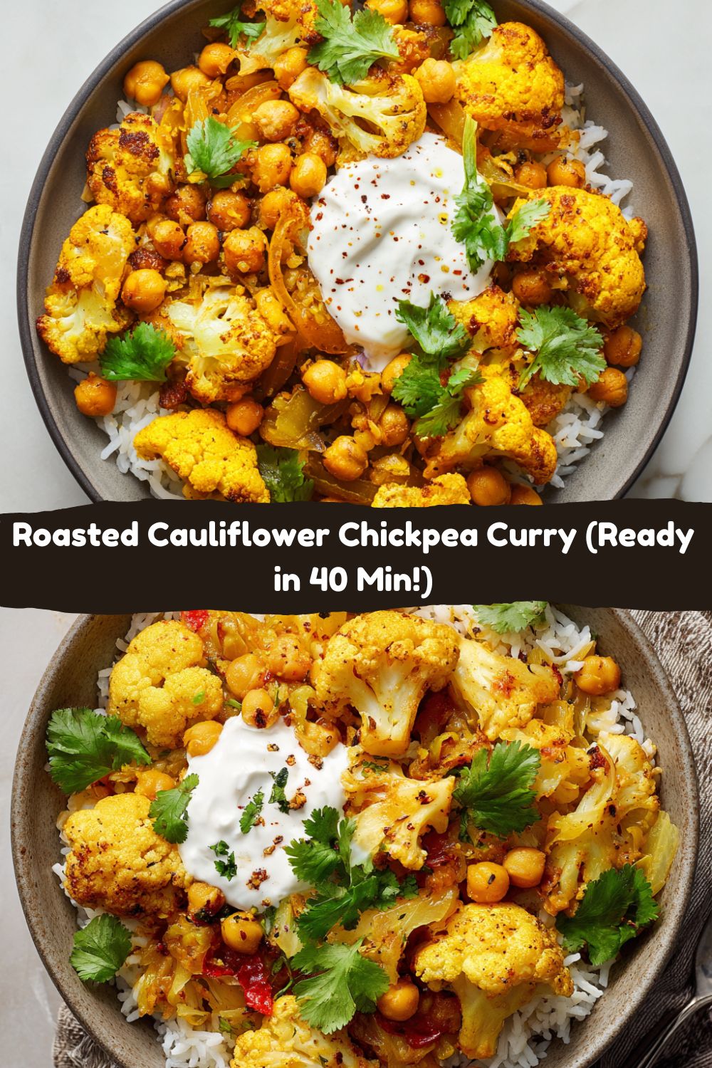 Roasted Cauliflower & Chickpea Curry