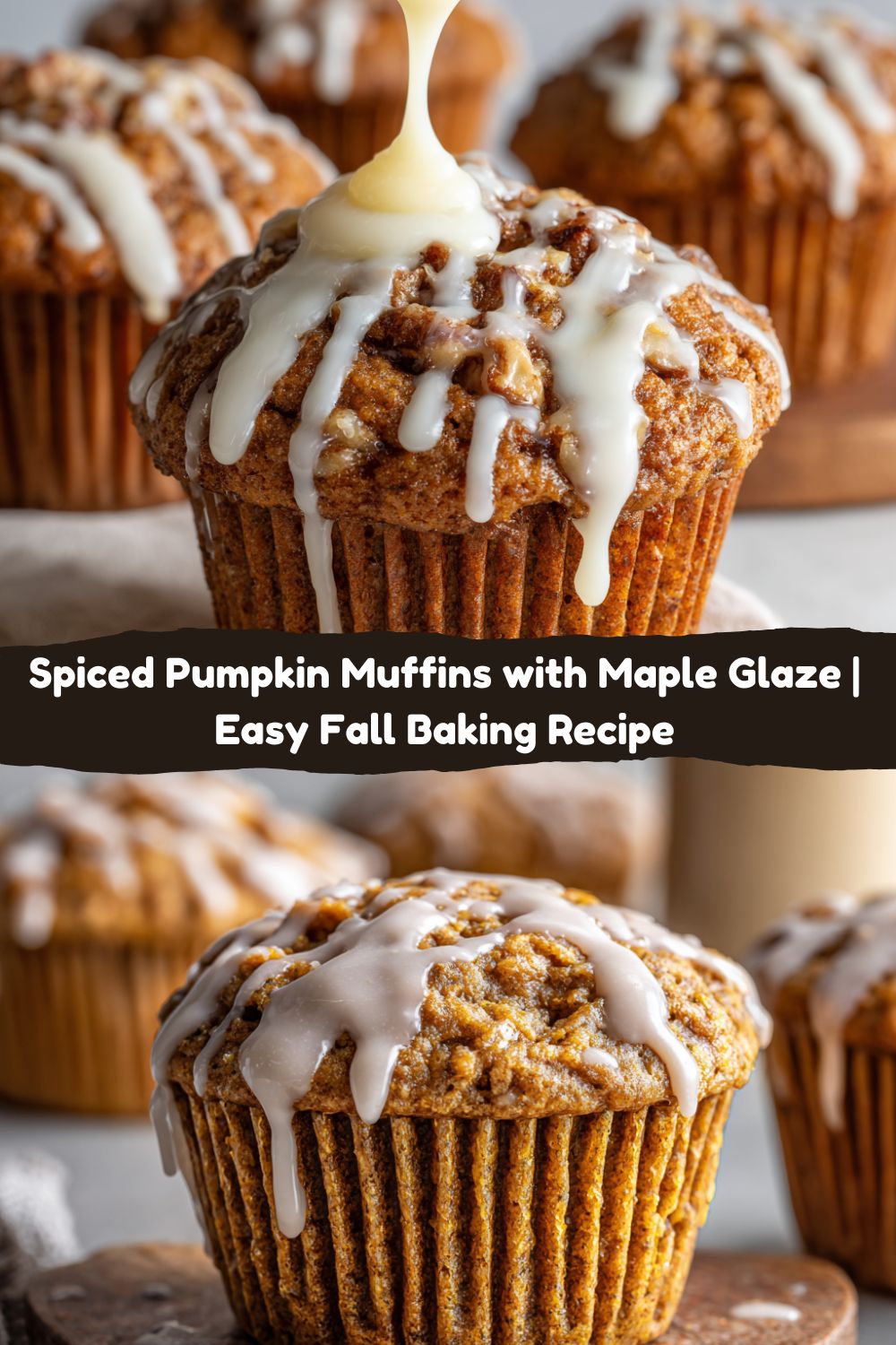 Spiced Pumpkin Muffins with Maple Glaze
