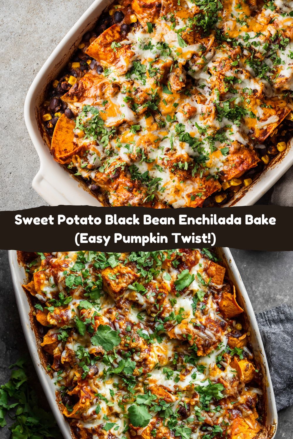 Sweet Potato Black Bean Enchilada Bake