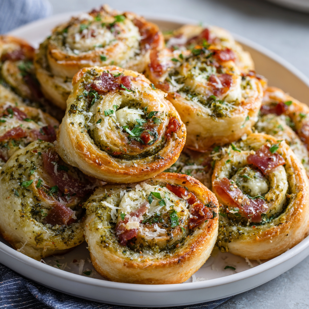 Pesto Prosciutto Pinwheels